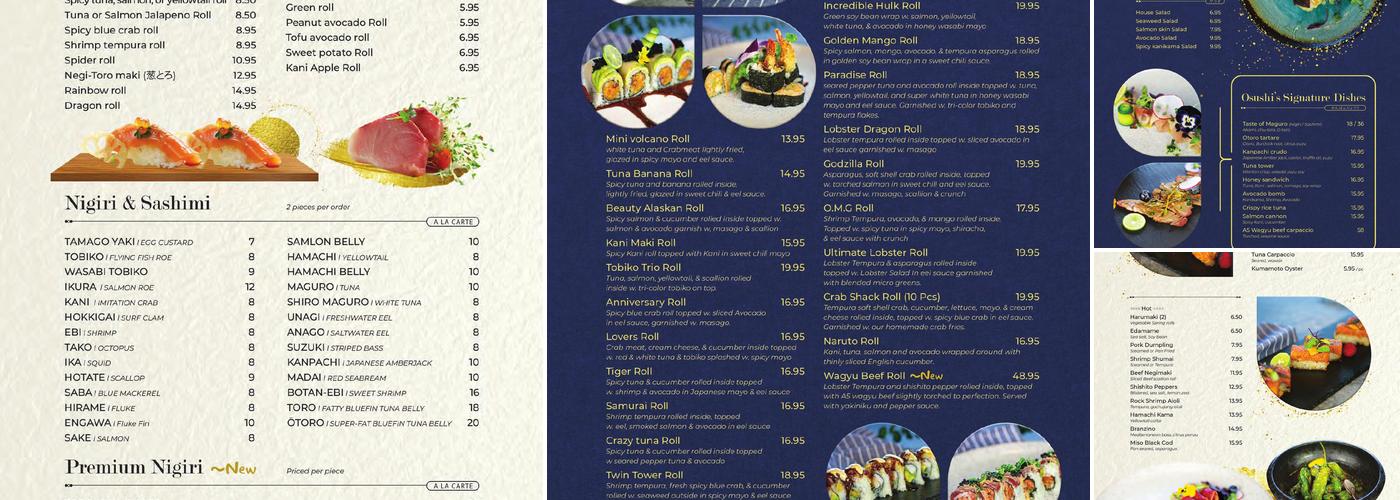 Osushi - Ardmore Menu