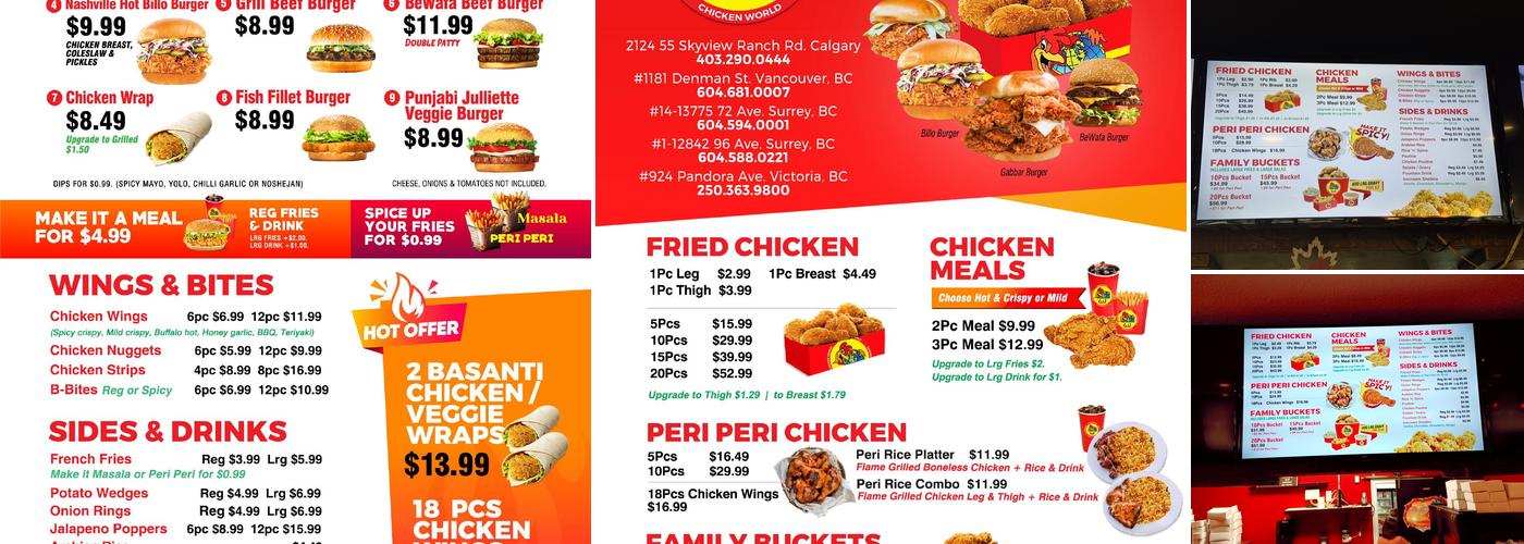 Chicken World Menu