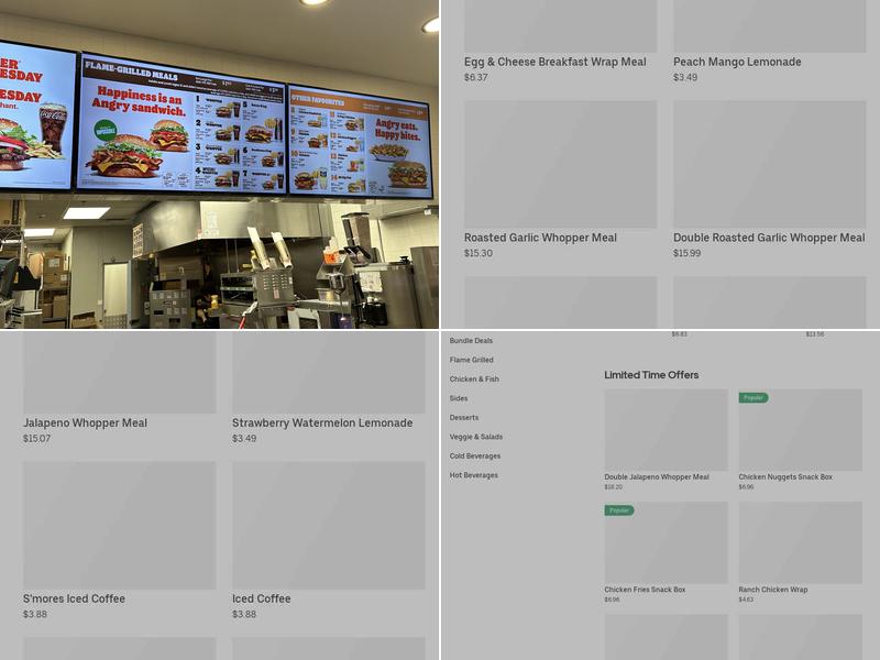 Burger King Menu