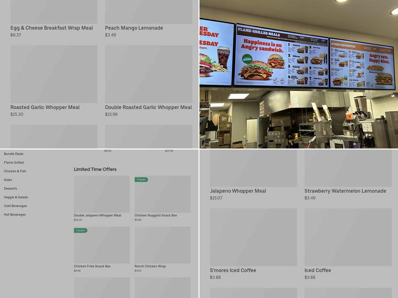 Burger King Menu