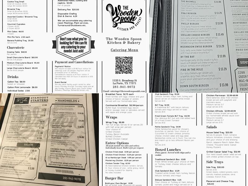 The Wooden Spoon Kitchen and Bakery Menu