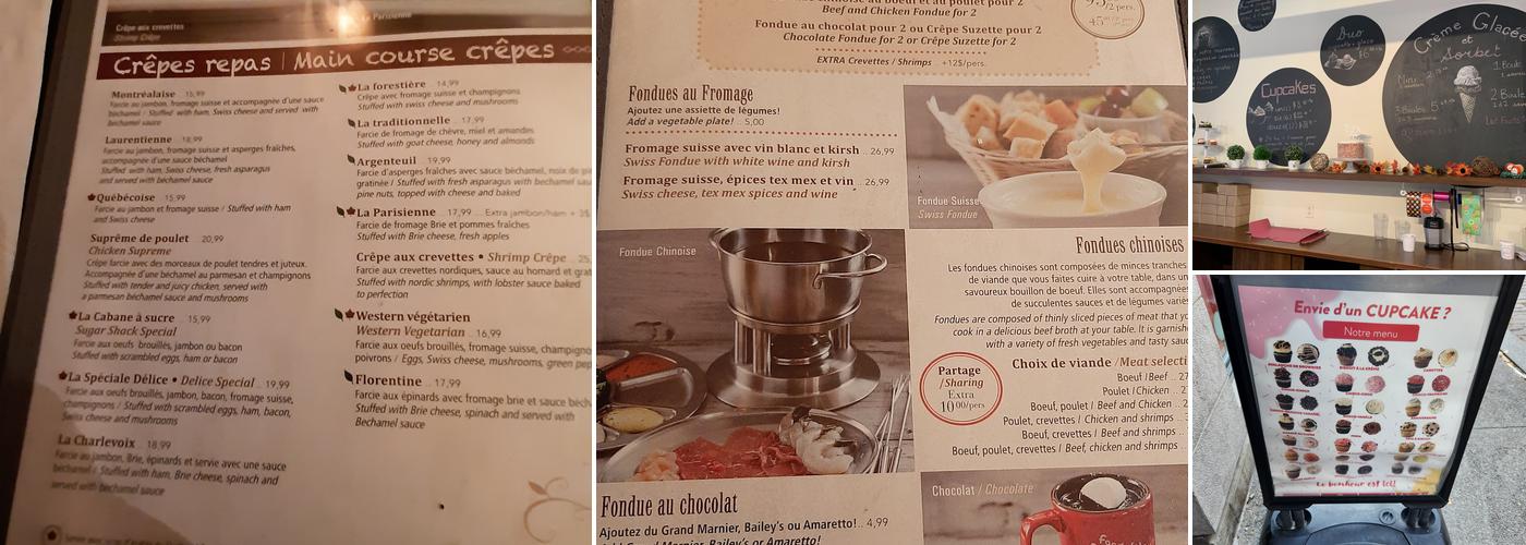 Les Glaceurs Menu