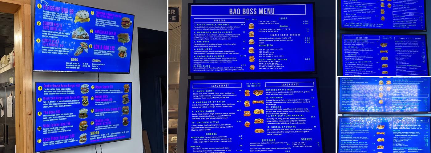 Bao boss Menu