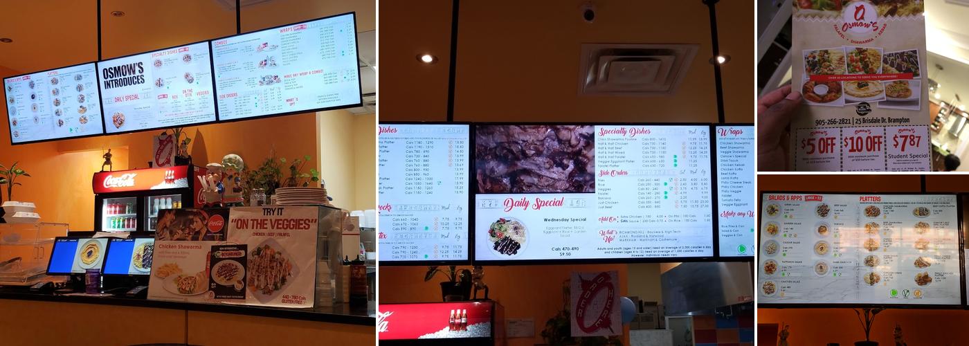 Osmow's Shawarma Menu