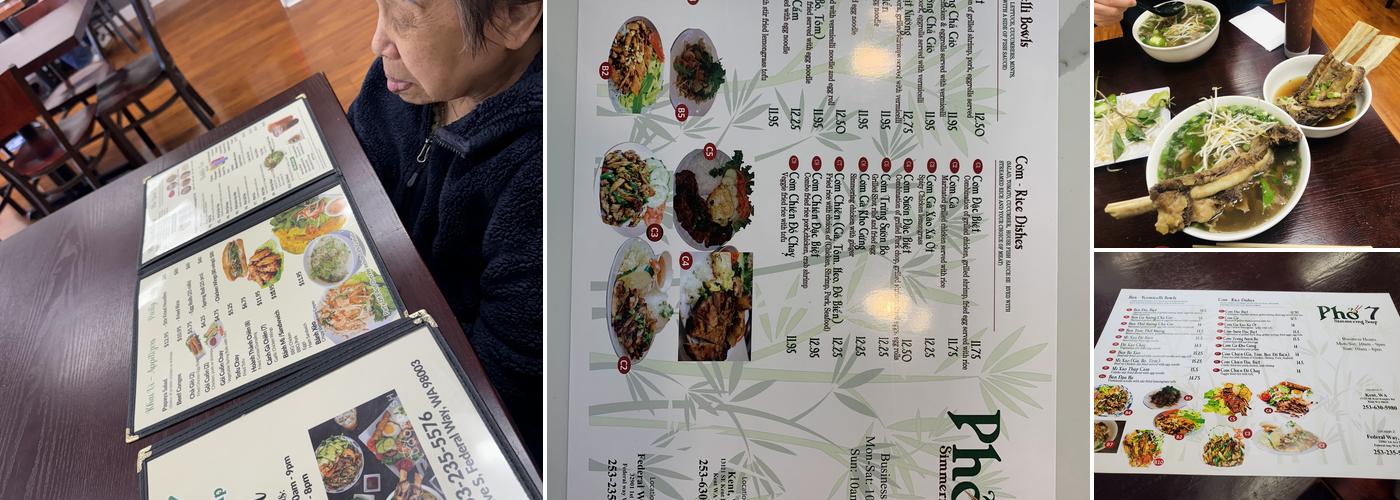 Pho 7 Menu