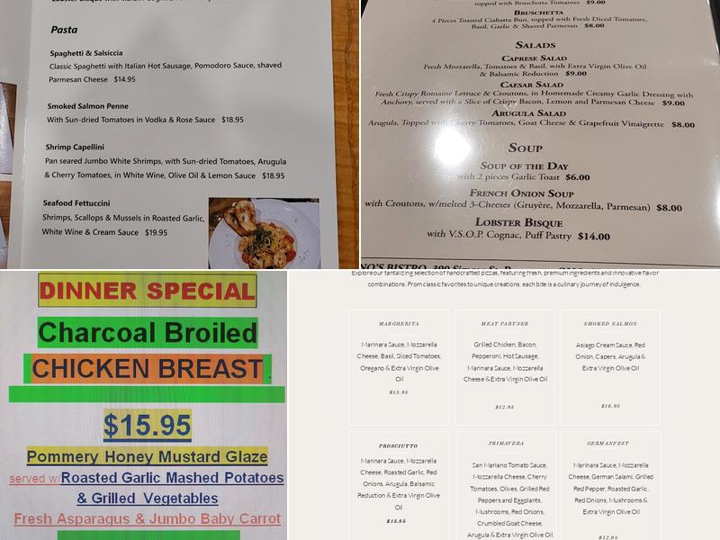 STEFANO'S BISTRO Menu