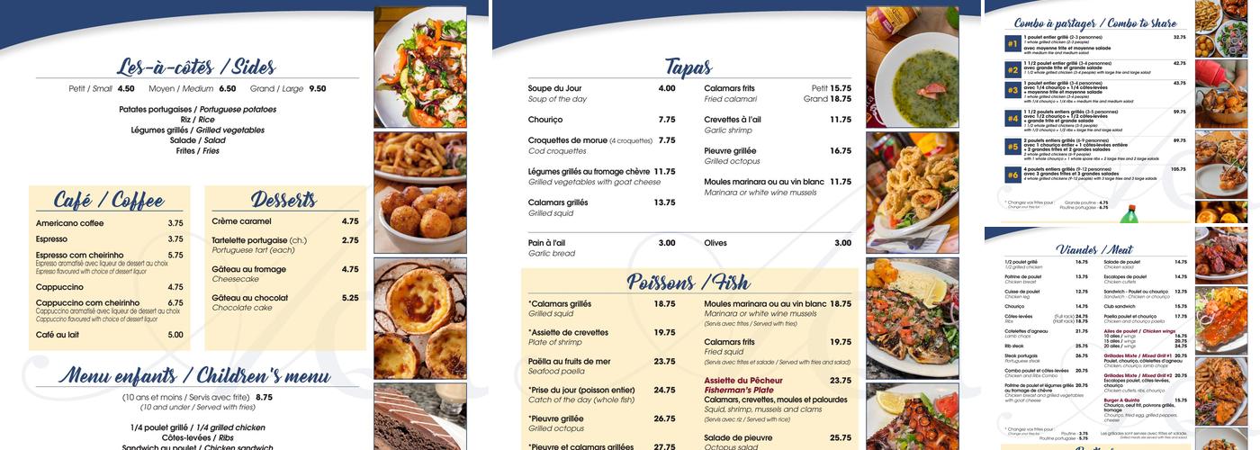 Aquinta Menu