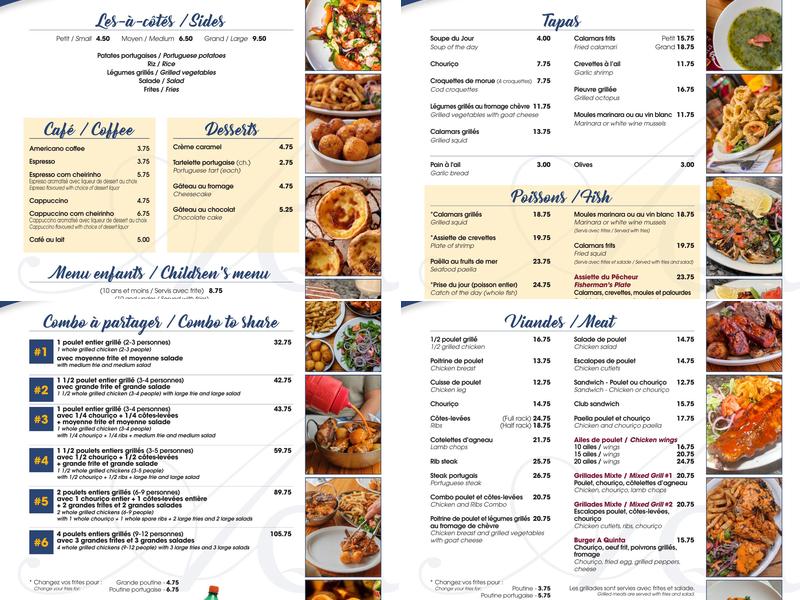 Aquinta Menu