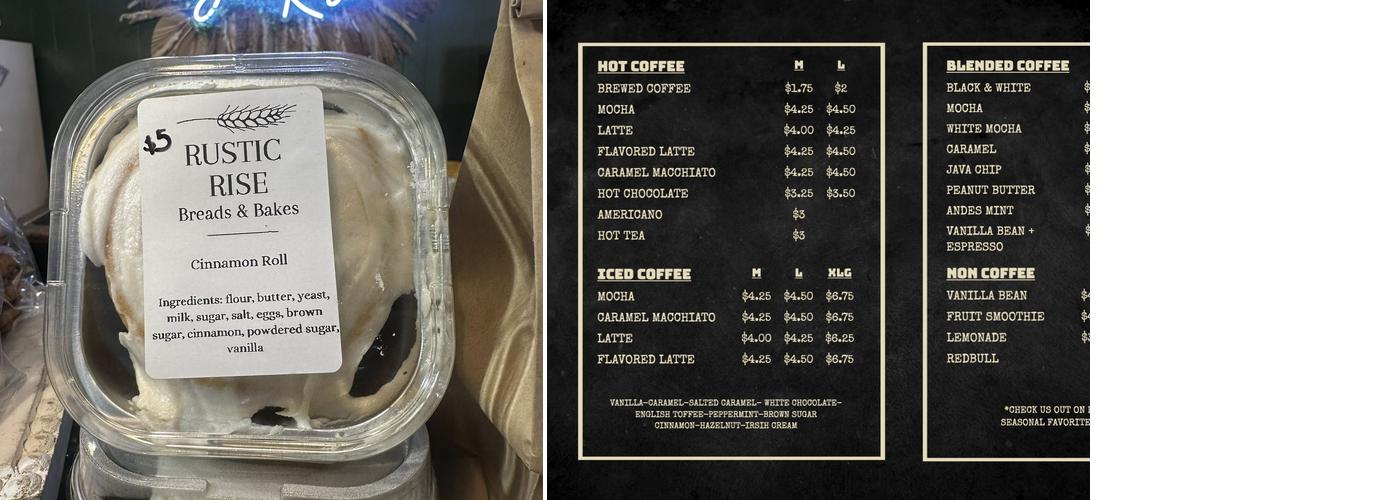 Java Rose Coffee Lounge Menu