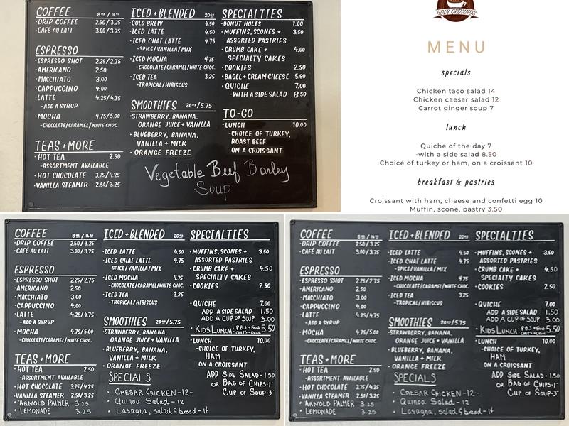 Holy Grounds Cafe Menu