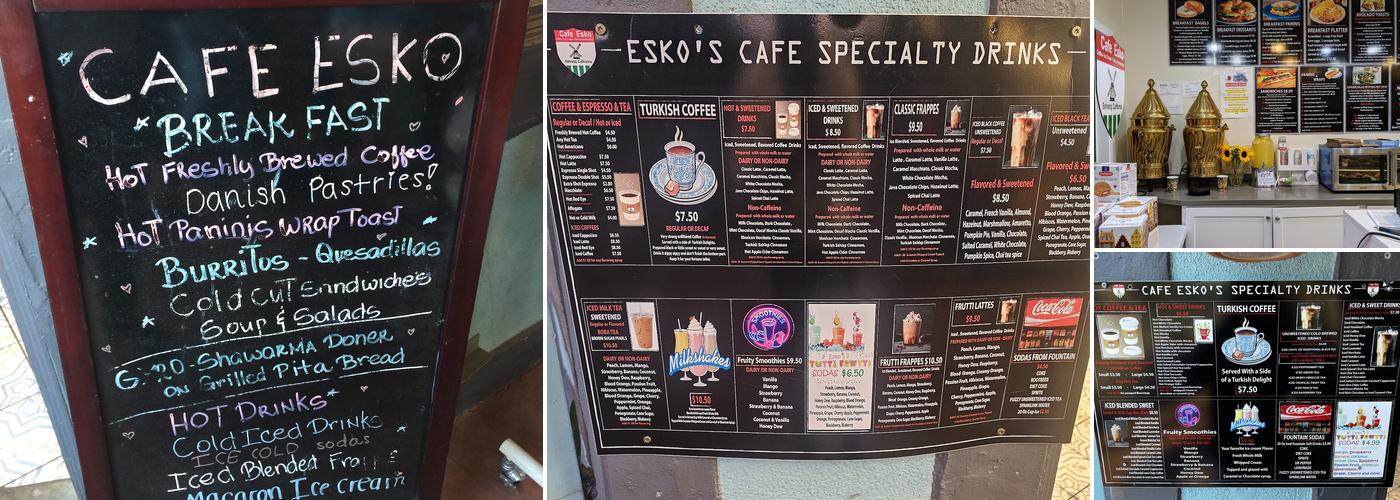 Esko's Solvang Cafe Menu