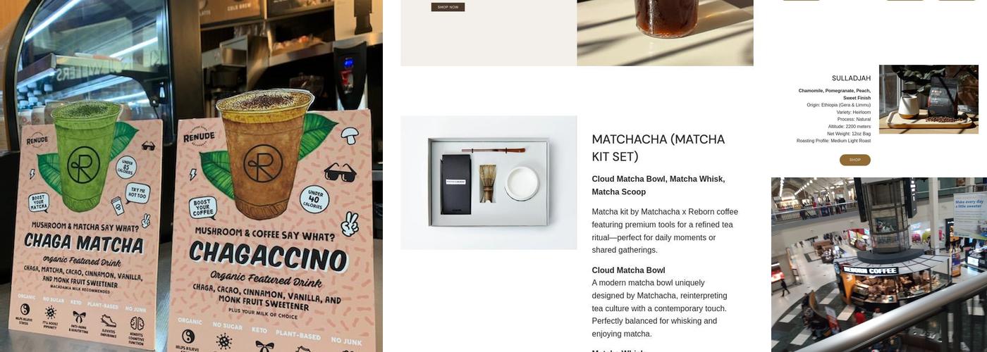 Reborn Coffee - Riverside Menu