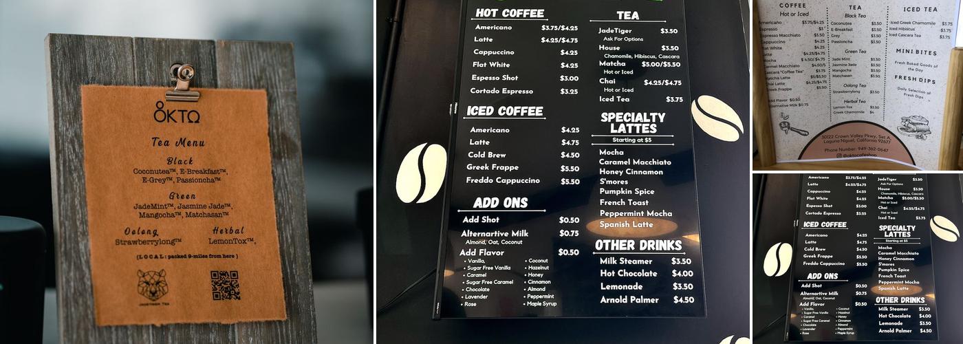 OKTO Coffee Menu