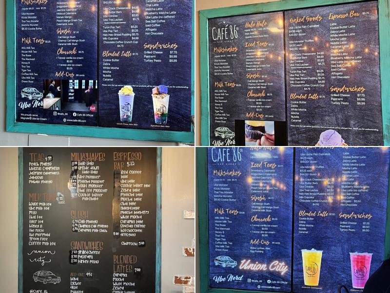 Cafe 86 - Union City Menu