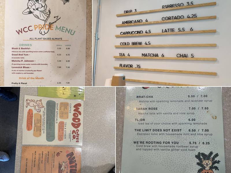 Wood Coffee Co. Menu