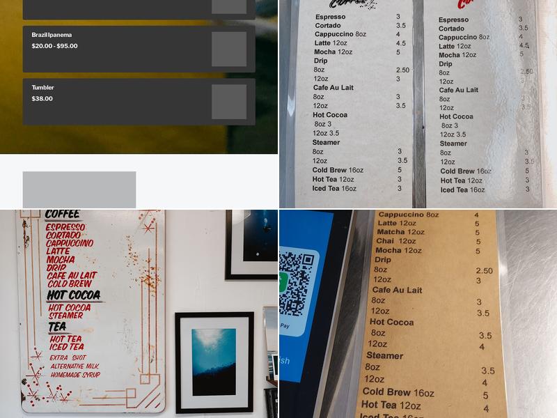 Interim Coffee Menu