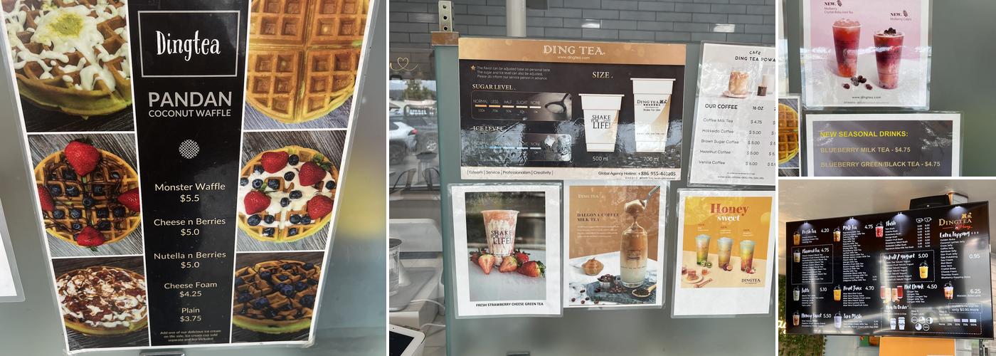 Ding Tea Poway Menu