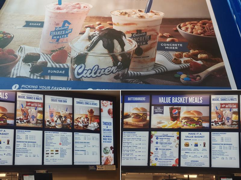 Culver's Menu