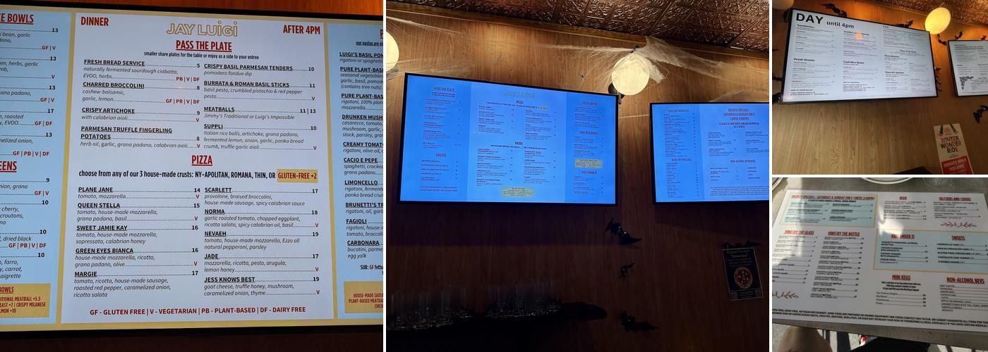 Jay Luigi Menu