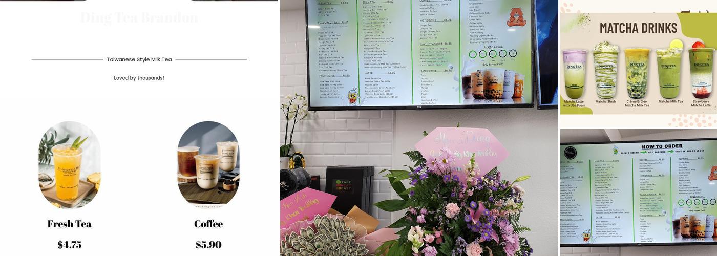 Ding Tea Brandon Menu