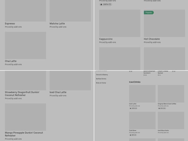 Dunkin' Menu