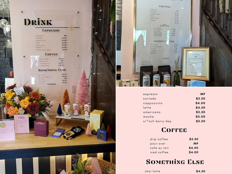 Kismet Coffee & Bloom Menu
