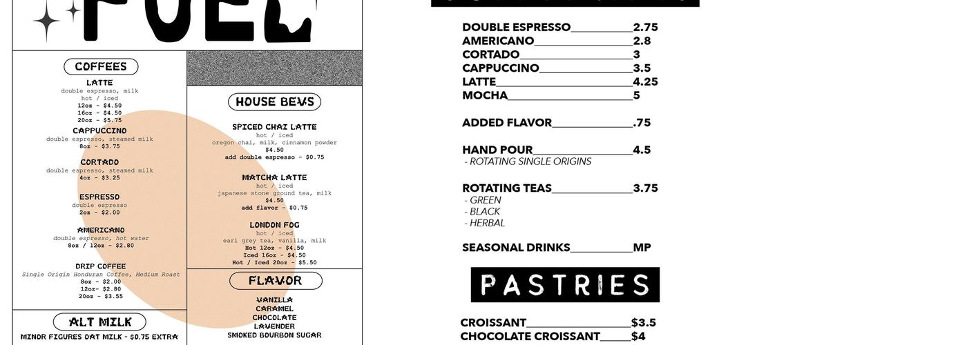 Manchester Coffee Co. Menu