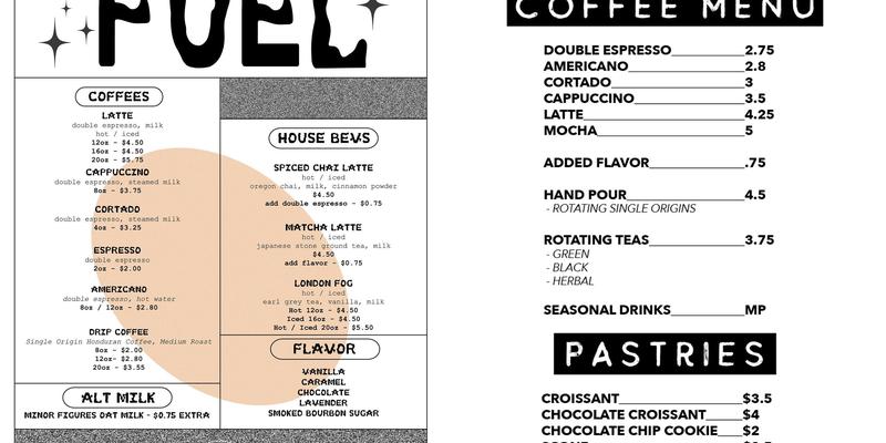 Manchester Coffee Co. Menu