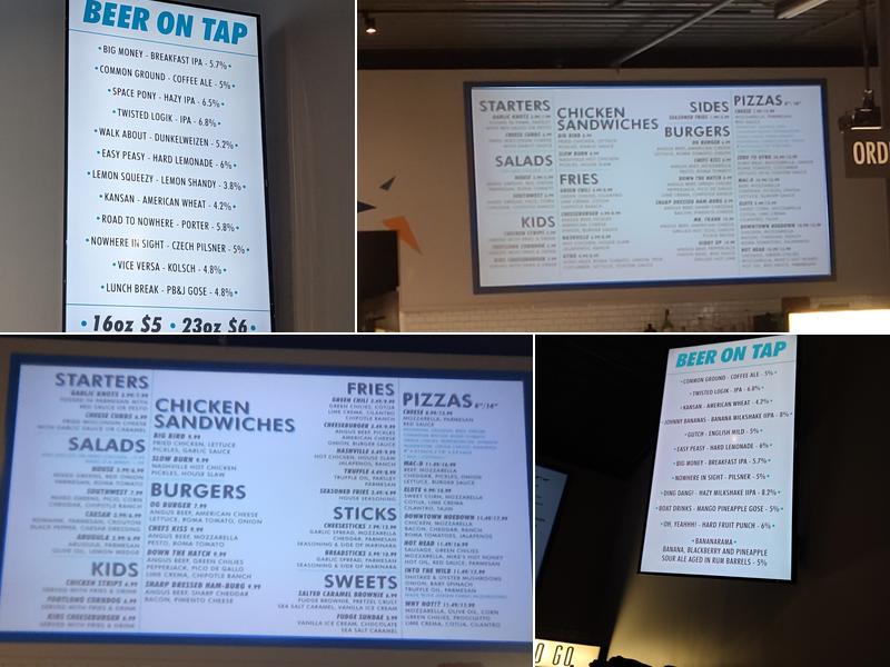 Defiance Brewing Co. Downtown Menu