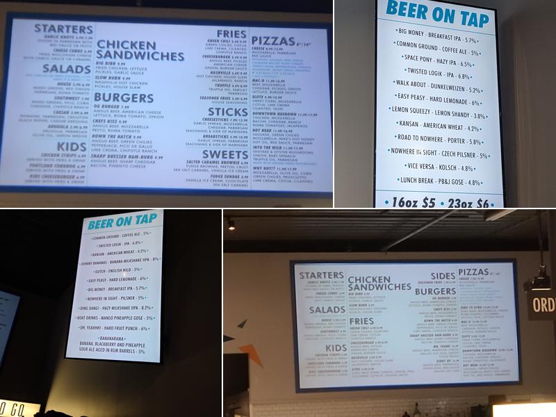 Defiance Brewing Co. Downtown Menu