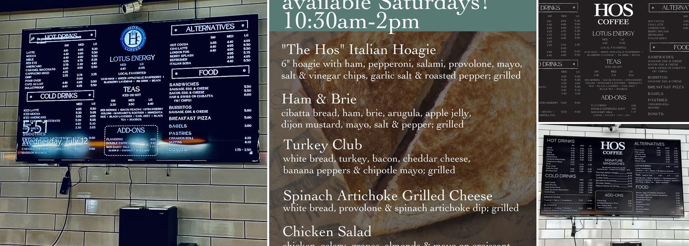 Hos Coffee Menu