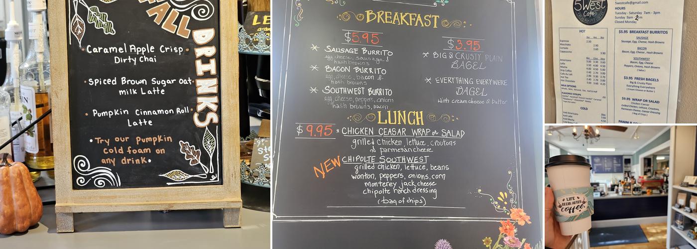 5 West Cafe Menu