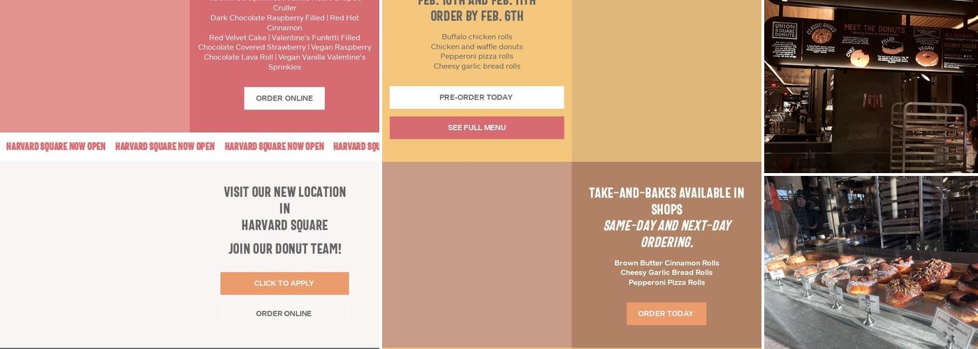 Union Square Donuts Menu
