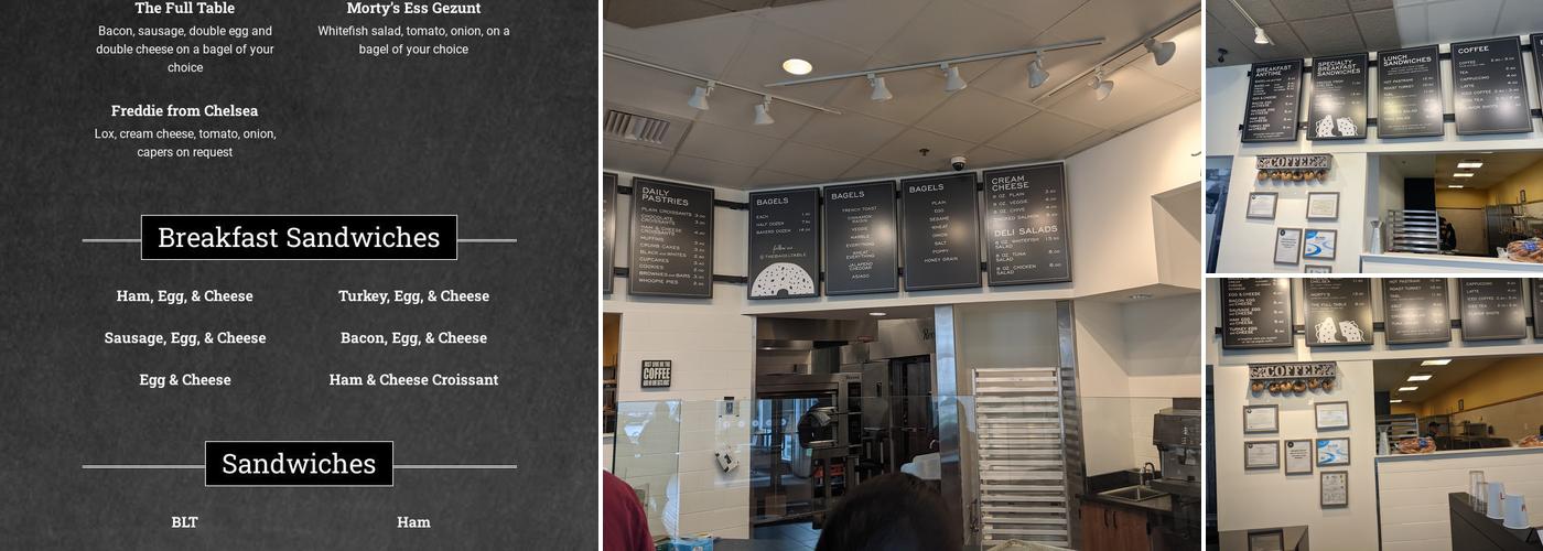 The Bagel Table Menu