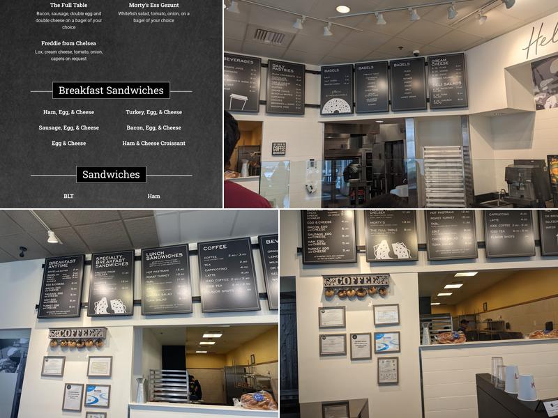 The Bagel Table Menu