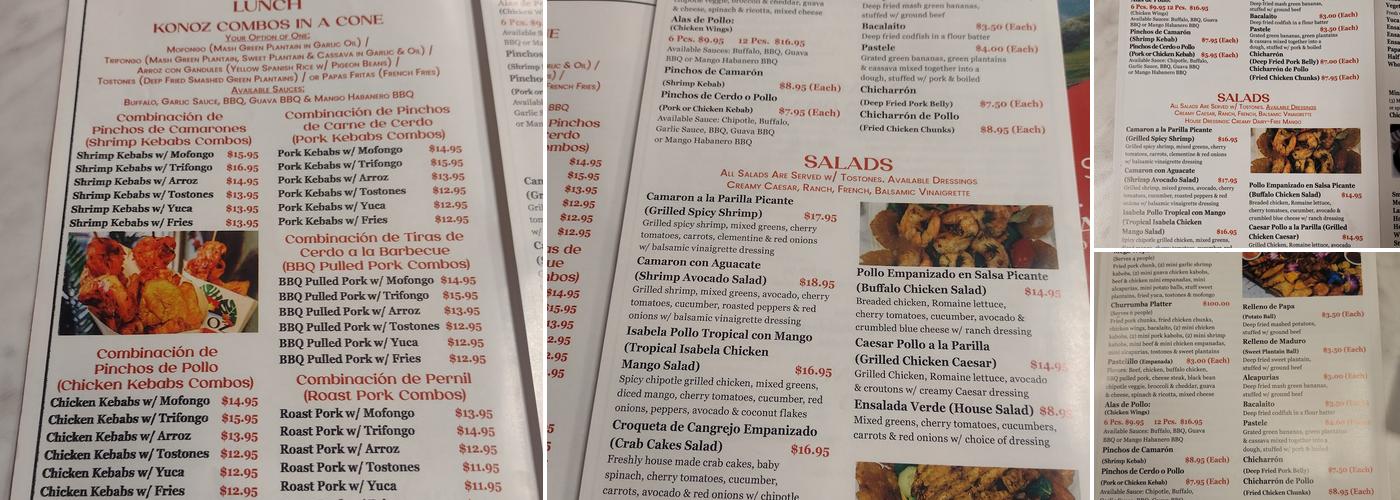 Konoz Restaurant Menu