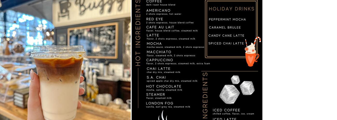 The Buggy Brew Coffee Co Menu