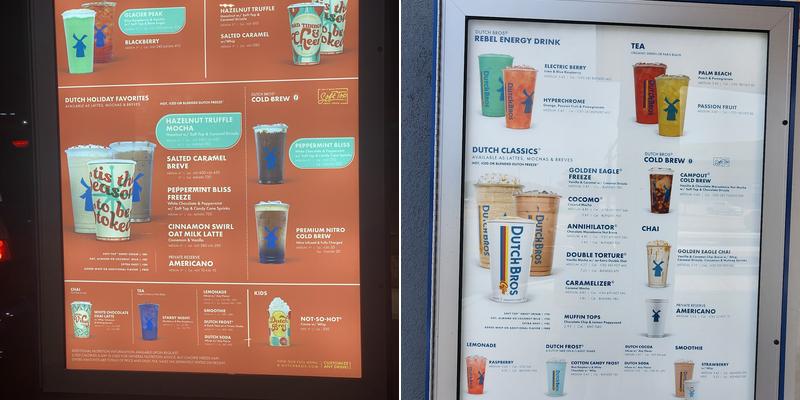 Dutch Bros Coffee Menu