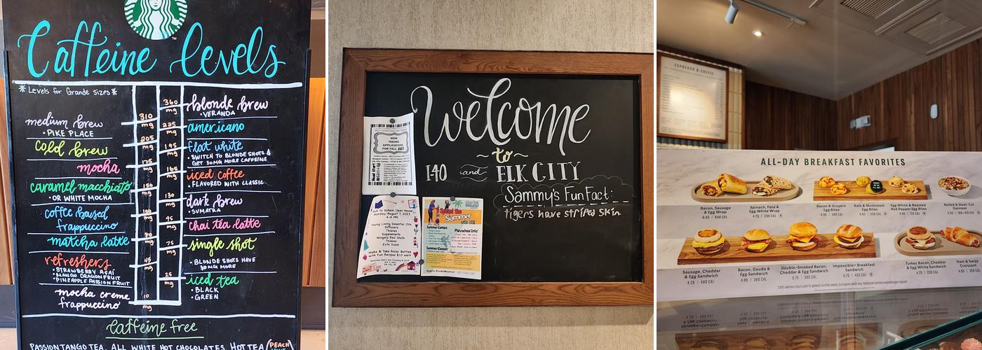 Starbucks Menu