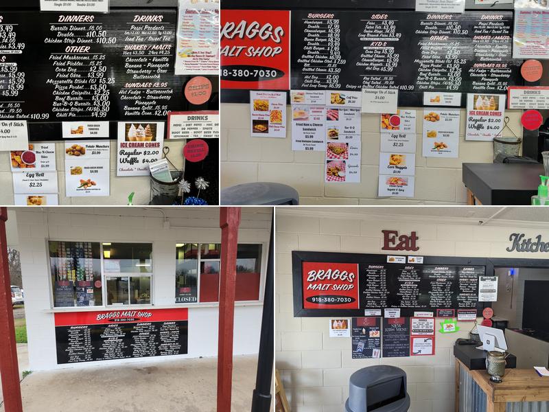 Braggs Malt Shop Menu