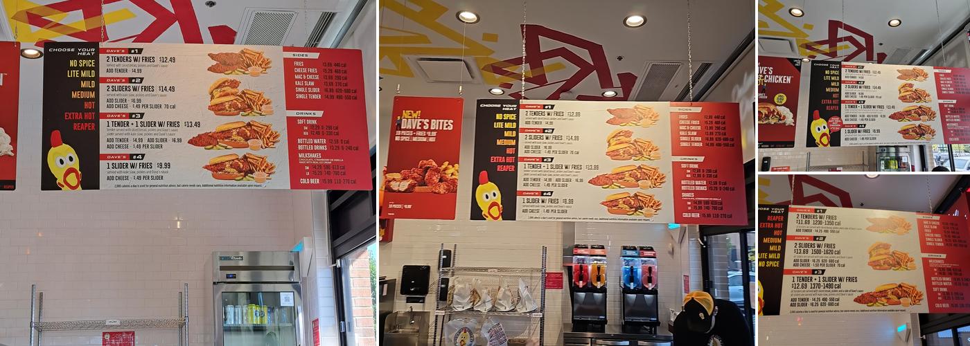Dave's Hot Chicken Menu