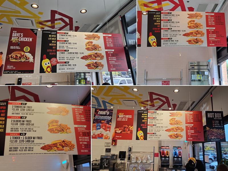 Dave's Hot Chicken Menu