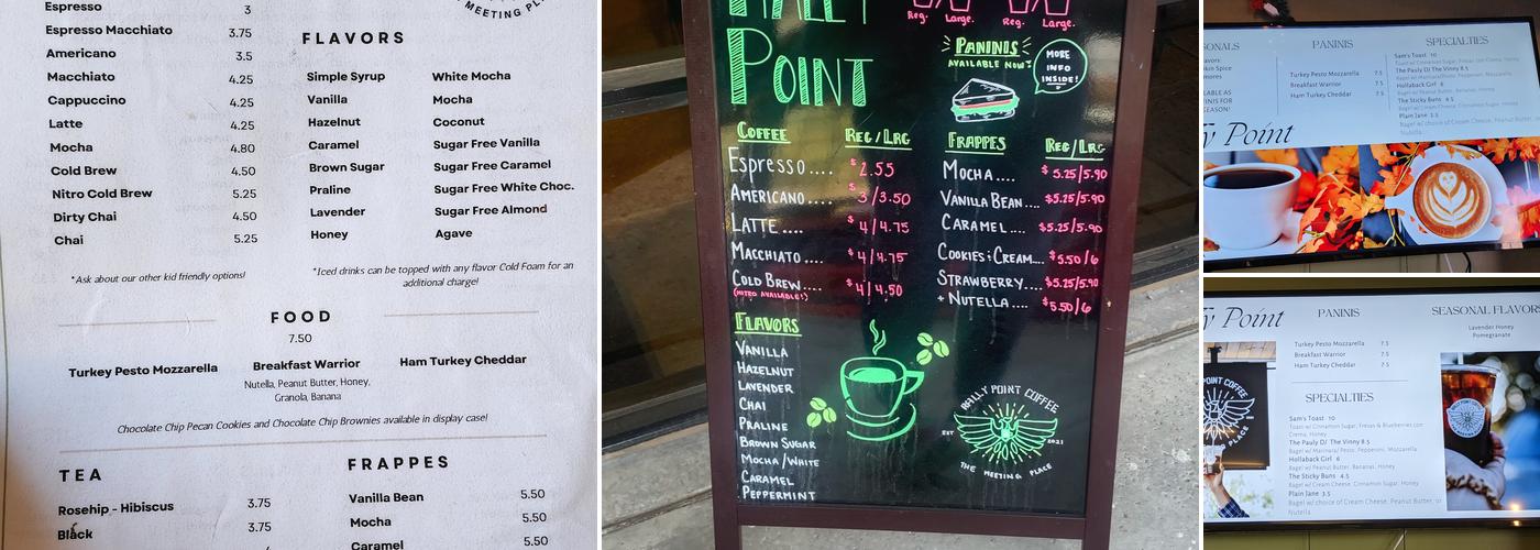 Rally Point Coffee Menu