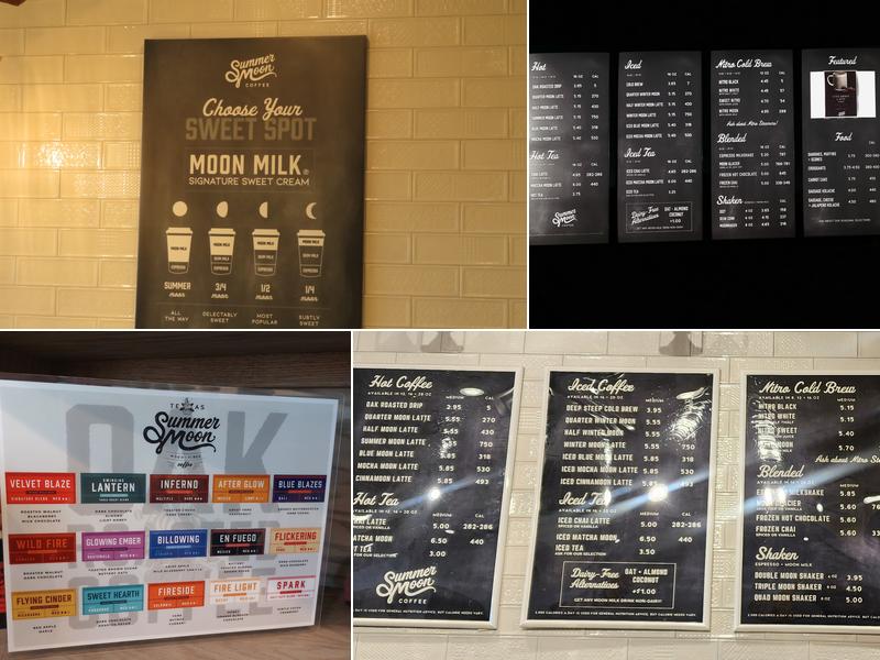 Summer Moon Coffee Menu