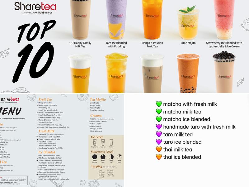Sharetea Menu