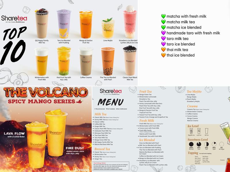 Sharetea Menu