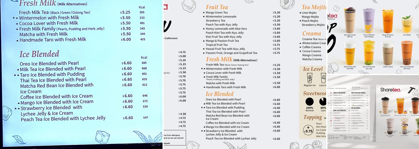 Sharetea Menu