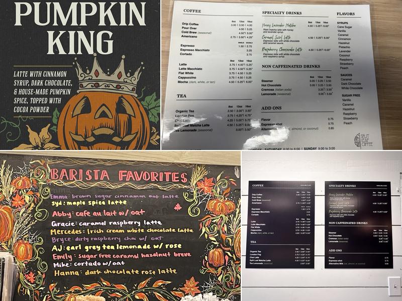 Split Leaf Coffee Menu