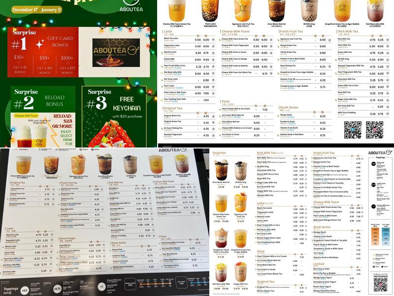 AbouTea Menu
