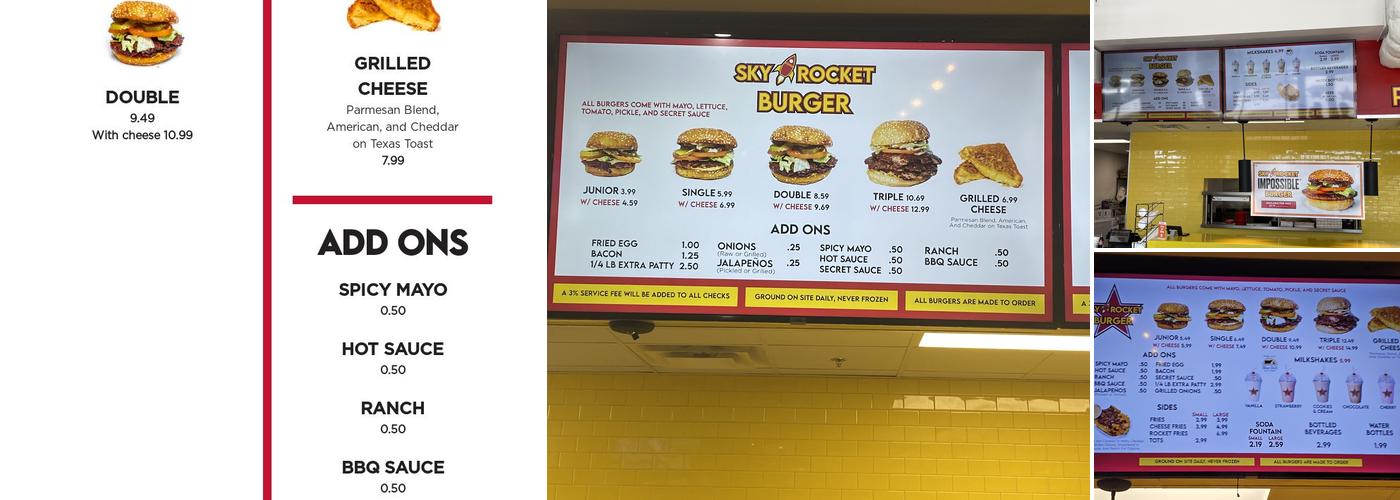 Sky Rocket Burger-Frisco Menu